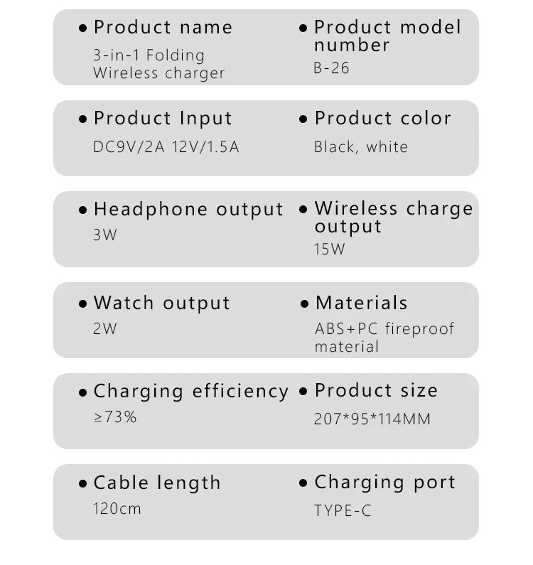 Apple & Samsung - 6 In 1 Wireless Charger Stand