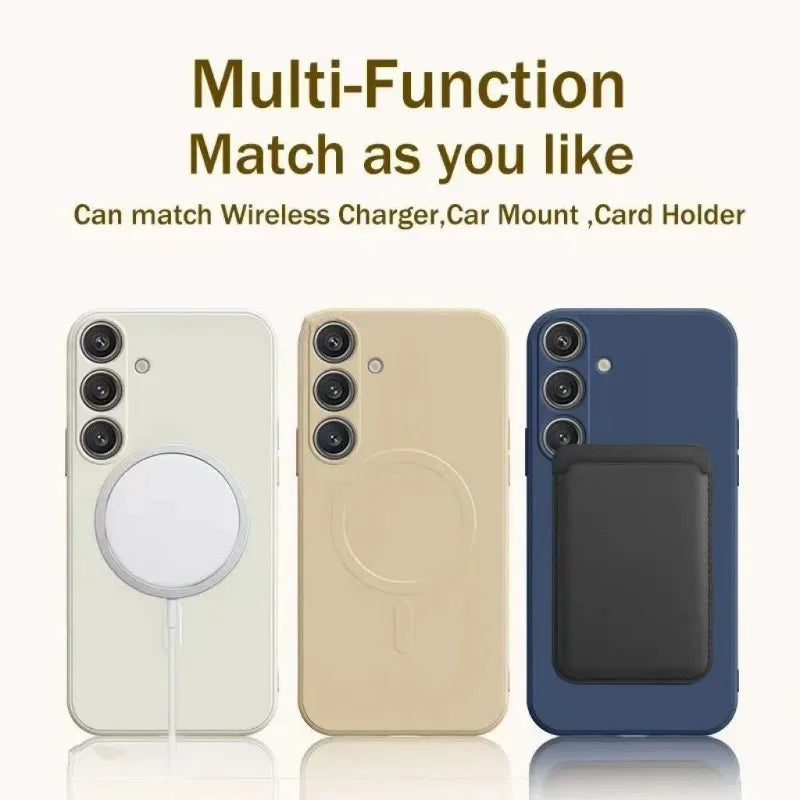 Samsung Galaxy Liquid Silicone Magsafe Magnetic Charge Case