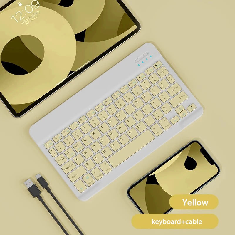 Bluetooth Wireless Keyboard & Mouse For Apple, Android, Windows Tablets - Multiple Colours