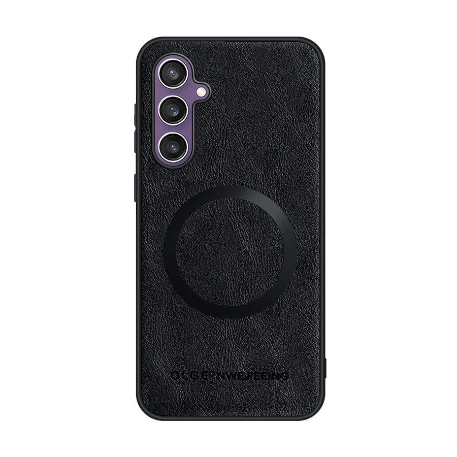 Samsung Galaxy Leather Magsafe Wireless Charging Phone Case
