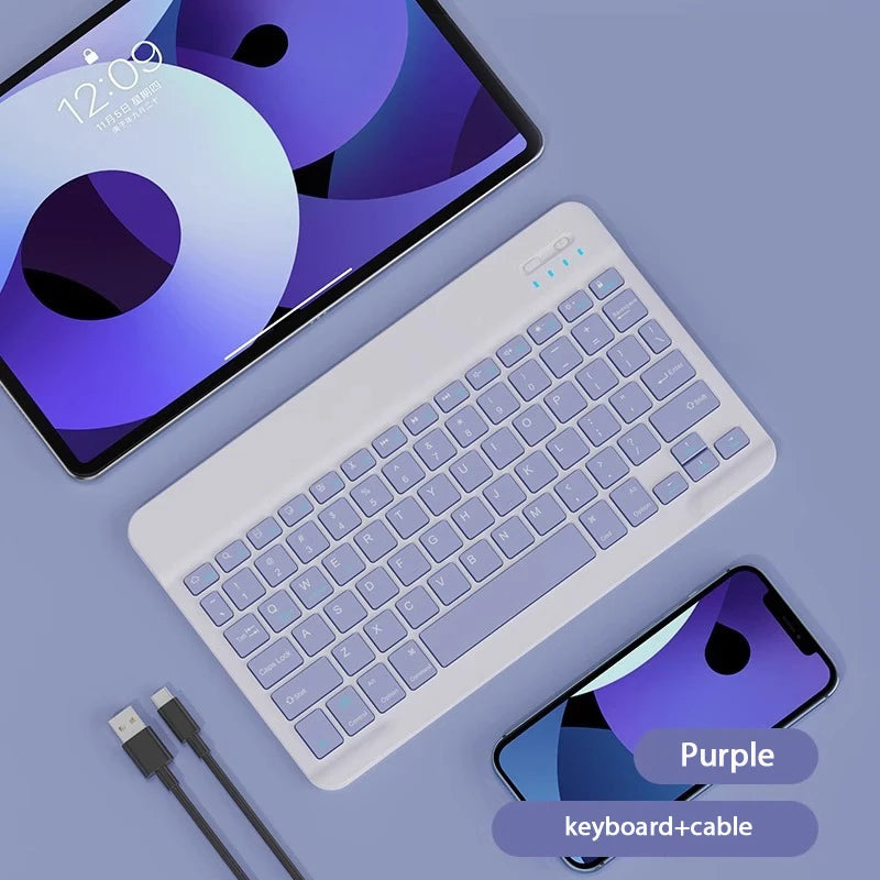 Bluetooth Wireless Keyboard & Mouse For Apple, Android, Windows Tablets - Multiple Colours