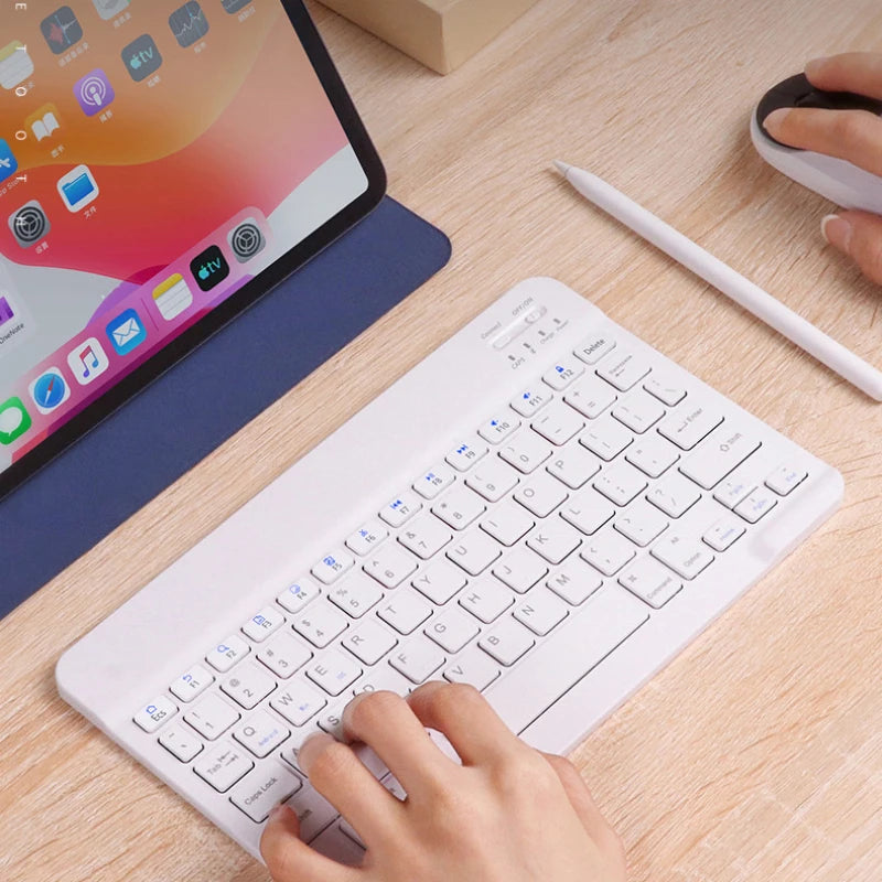 Bluetooth Wireless Keyboard & Mouse For Apple, Android, Windows Tablets - Multiple Colours