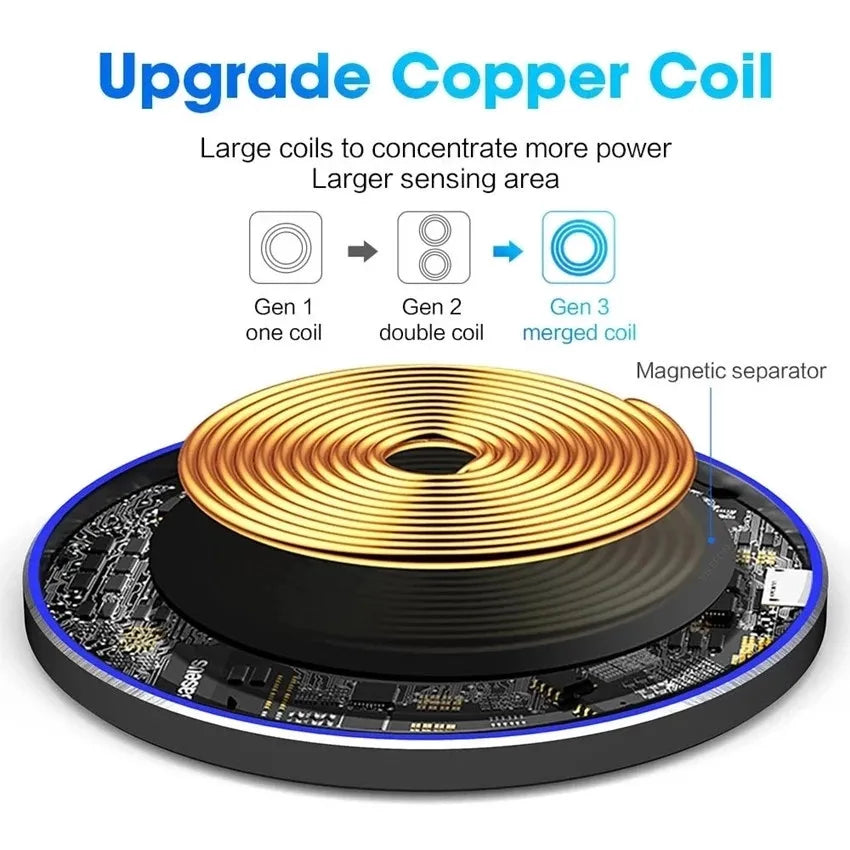 30W Wireless Fast Charging Docking Station - Apple & Android