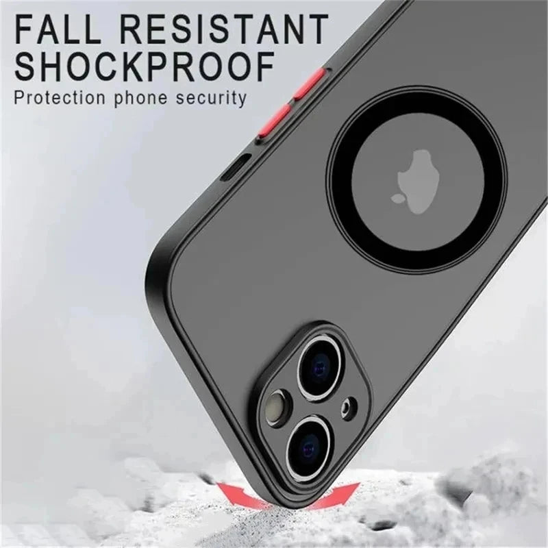 Apple iPhone Wireless Magsafe Shockproof Armor Matte Finish Case