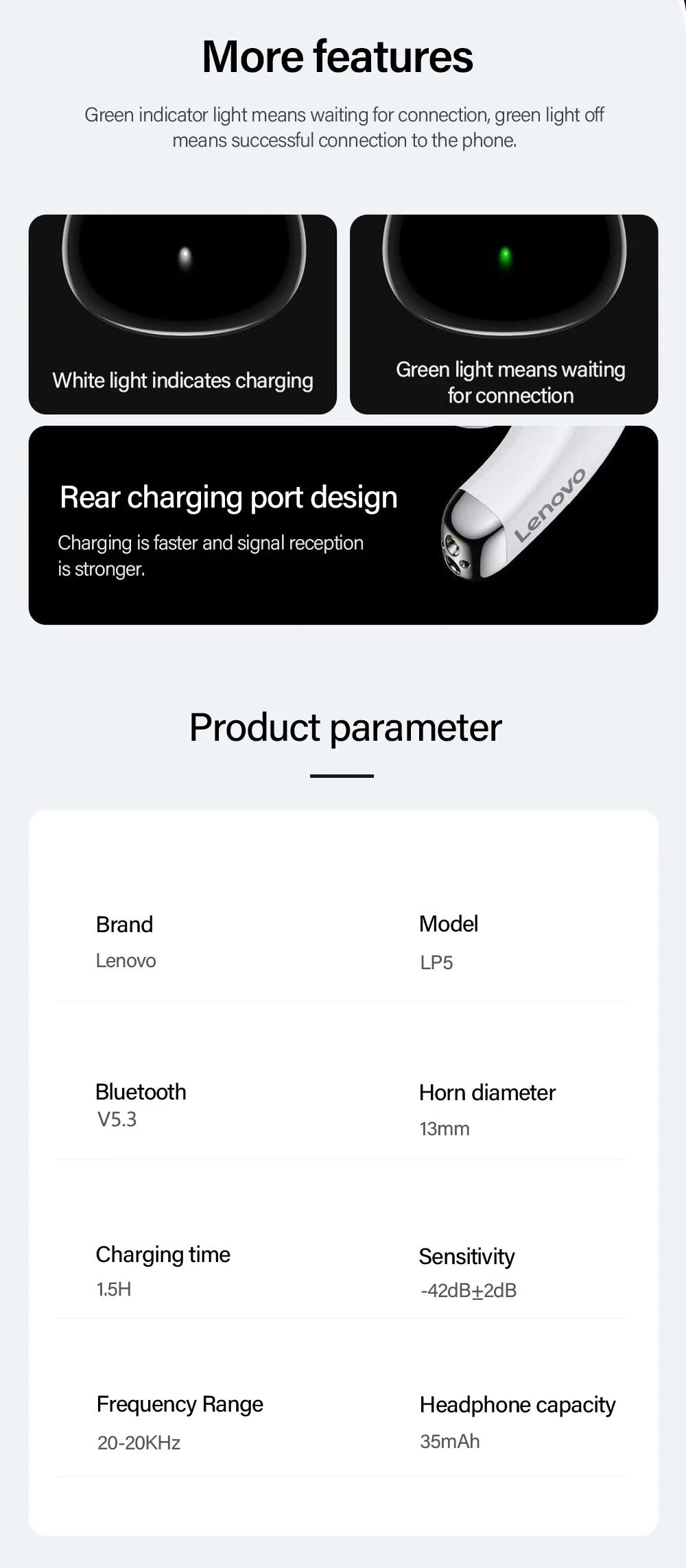 Lenovo Bluetooth Wireless TWS Earphones