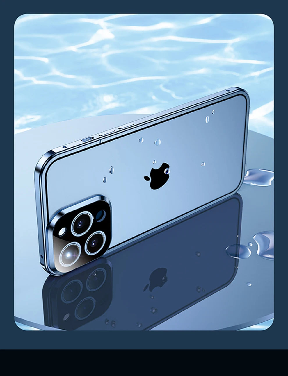 Apple iPhone 360° Full Protection Metal Magnetic Snap Lock Phone Case