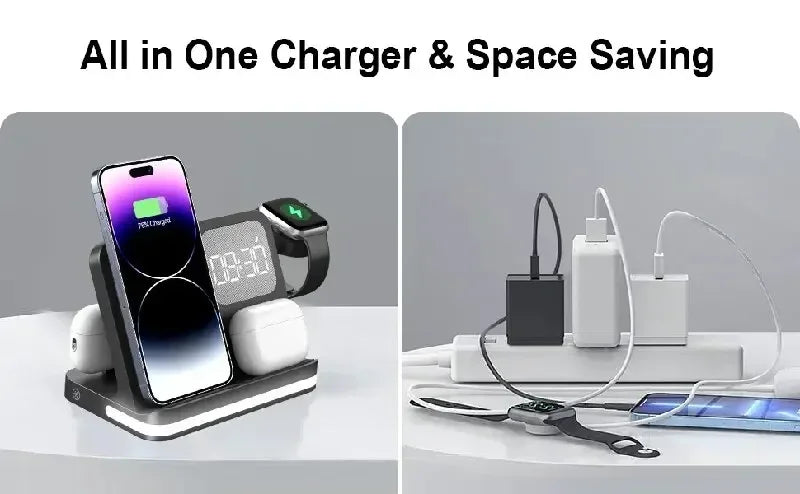 Apple & Samsung - 6 In 1 Wireless Charger Stand