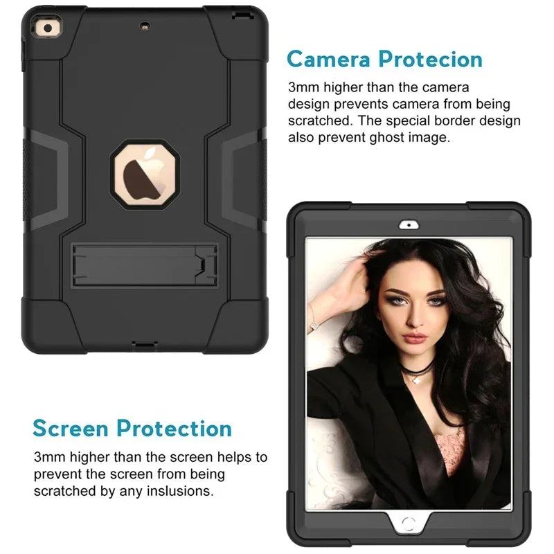 Apple iPad Armor Shockproof Kids Tablet Case with Stand