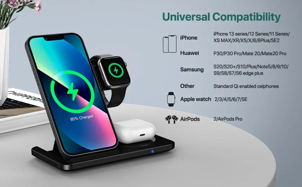 iPhone - 3 in 1 Wireless Charger Stand Pad