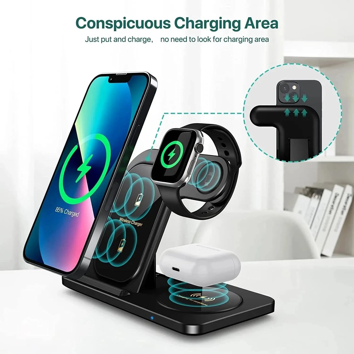 iPhone - 3 in 1 Wireless Charger Stand Pad
