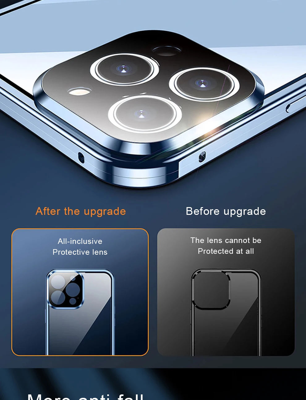 Apple iPhone 360° Full Protection Metal Magnetic Snap Lock Phone Case