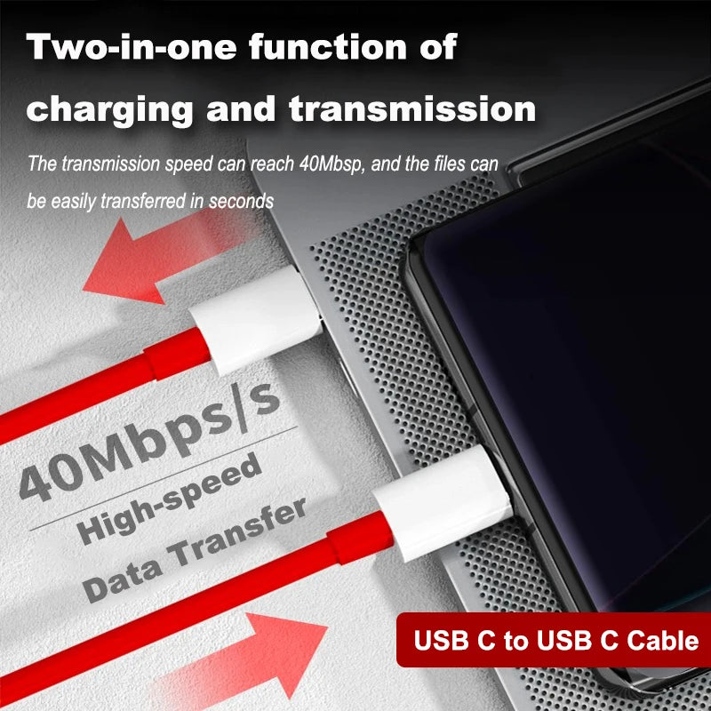 65W Super Fast Charger Cable For Apple & Android - USB to USB-C & USB-C to USB-C