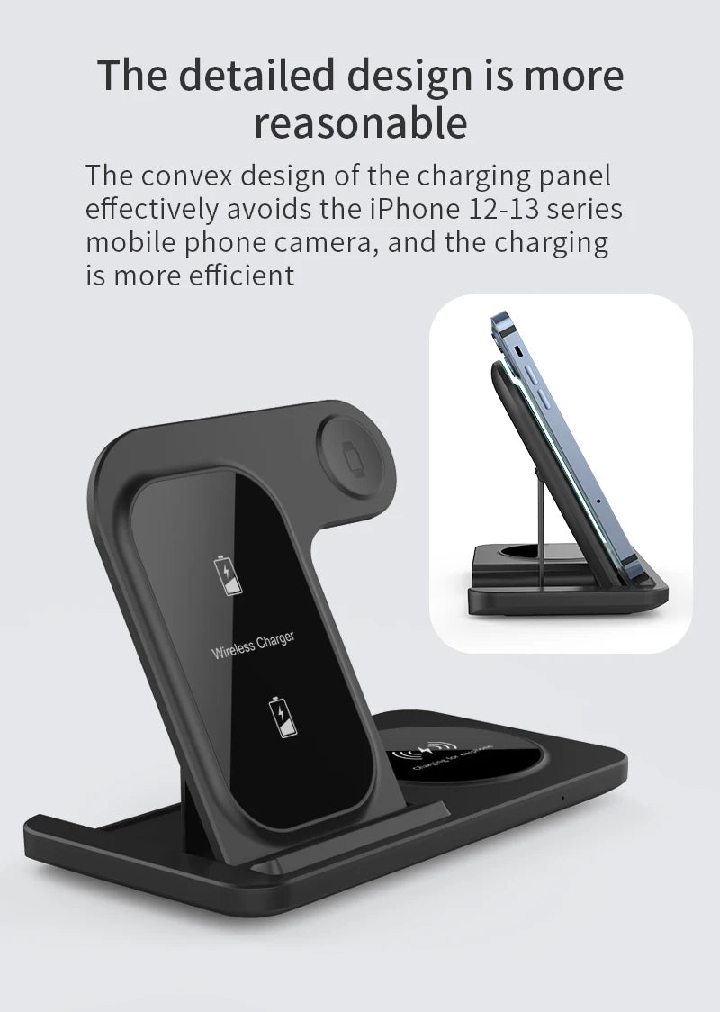 iPhone - 3 in 1 Wireless Charger Stand Pad