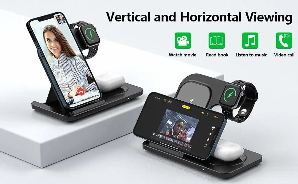 iPhone - 3 in 1 Wireless Charger Stand Pad