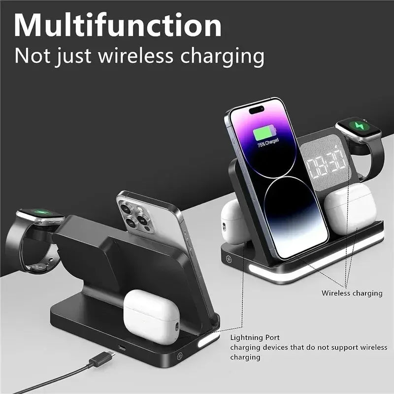 Apple & Samsung - 6 In 1 Wireless Charger Stand