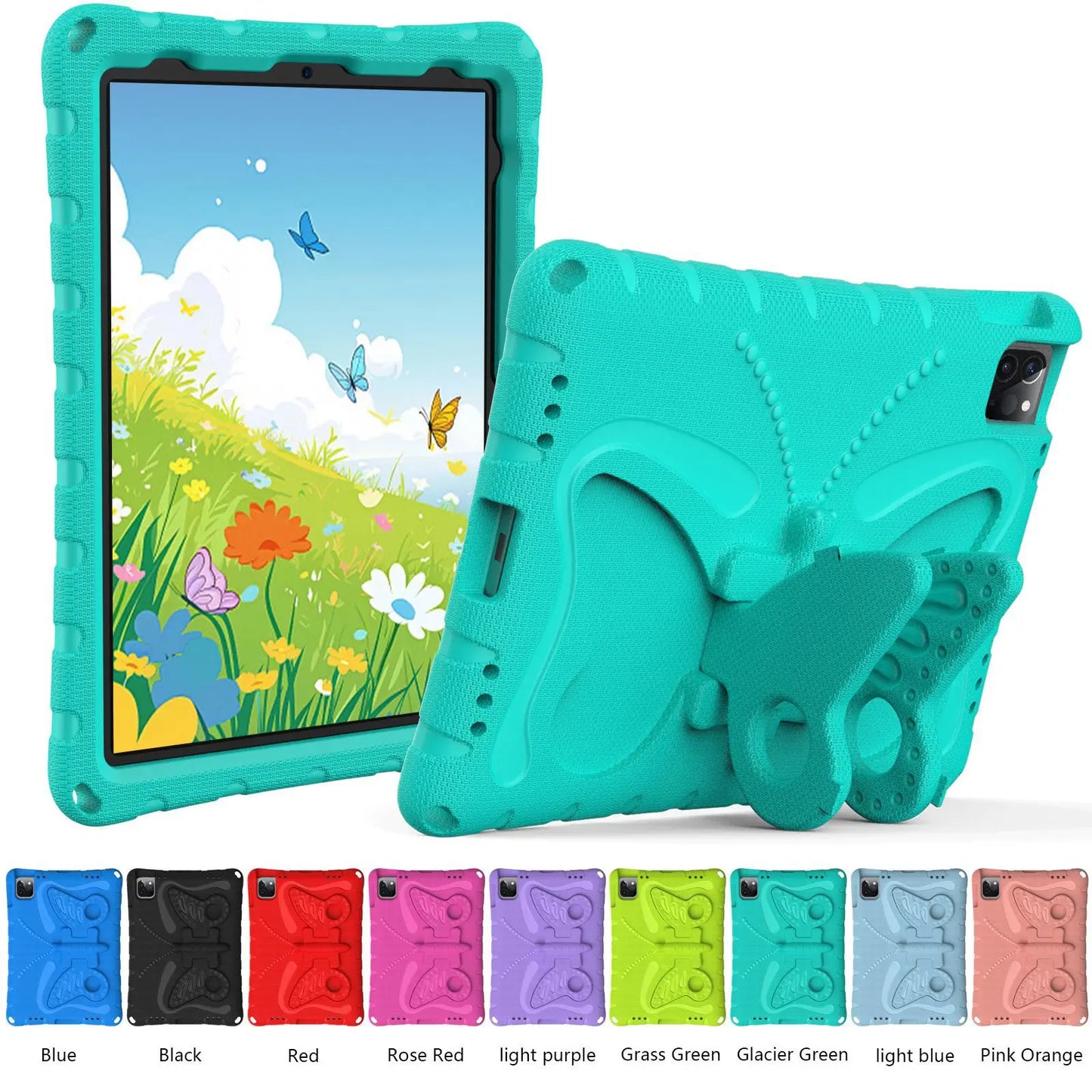 Apple iPad Kids Cartoon Silicone Case with Stand
