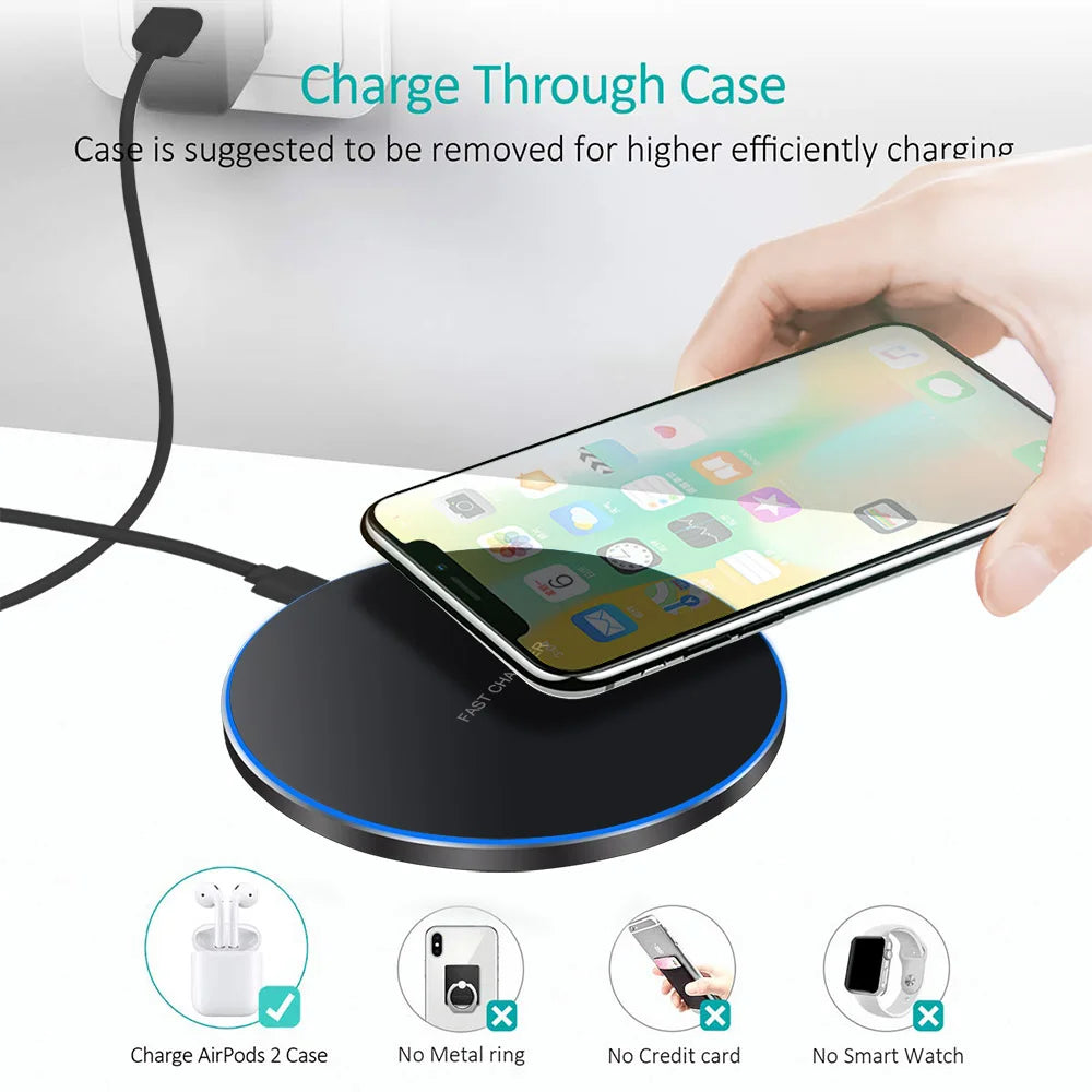 30W Wireless Fast Charging Docking Station - Apple & Android