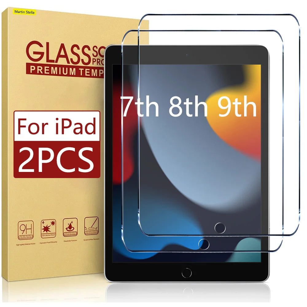 Apple iPad 7th, 8th & 9th Gen - Tempered Glass Screen Protector - 2 Pack