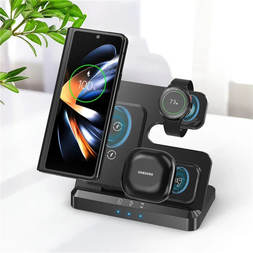Apple & Samsung - 3 in 1 Wireless Charger Stand
