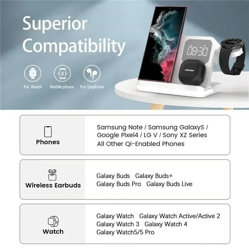 Apple & Samsung - 6 In 1 Wireless Charger Stand