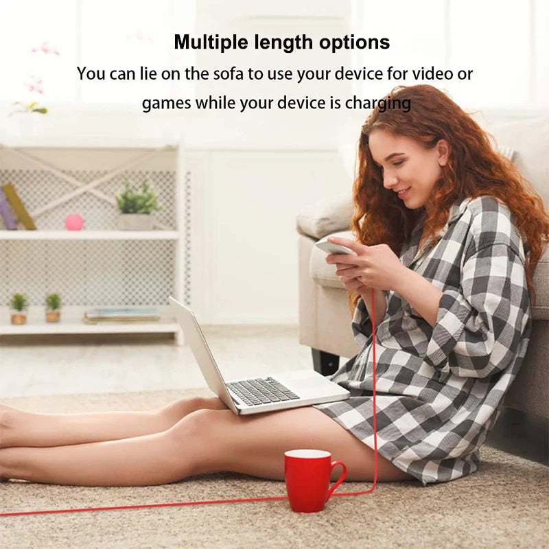 65W Super Fast Charger Cable For Apple & Android - USB to USB-C & USB-C to USB-C