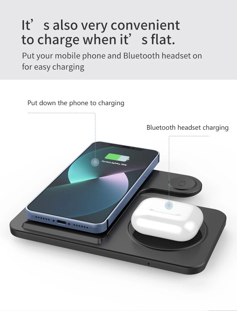 iPhone - 3 in 1 Wireless Charger Stand Pad