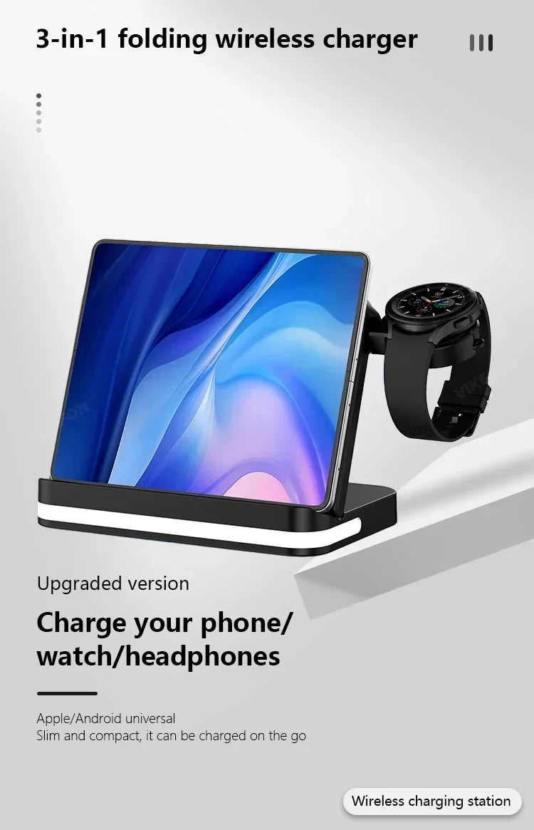 Apple & Samsung - 6 In 1 Wireless Charger Stand