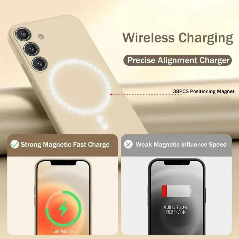 Samsung Galaxy Liquid Silicone Magsafe Magnetic Charge Case