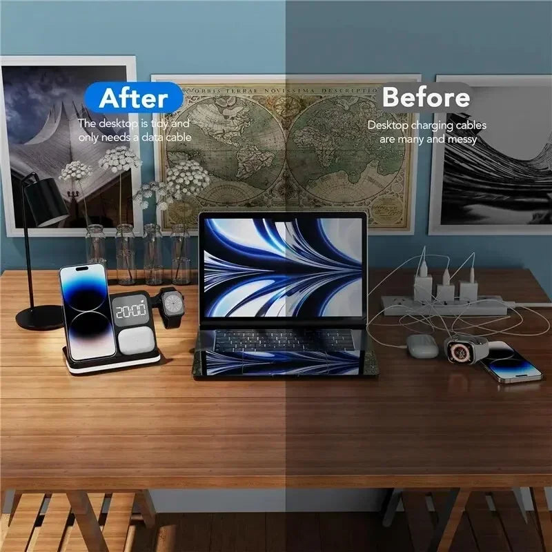 Apple & Samsung - 6 In 1 Wireless Charger Stand