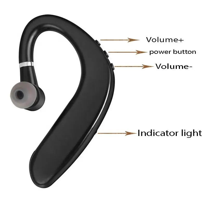 Sports Wireless Bluetooth Hooked Earphones with Mic