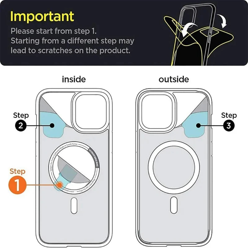 Apple iPhone Clear Phone Case with Magsafe Wireless Charging