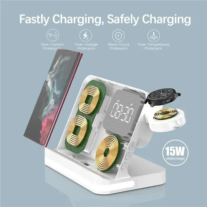 Apple & Samsung - 6 In 1 Wireless Charger Stand