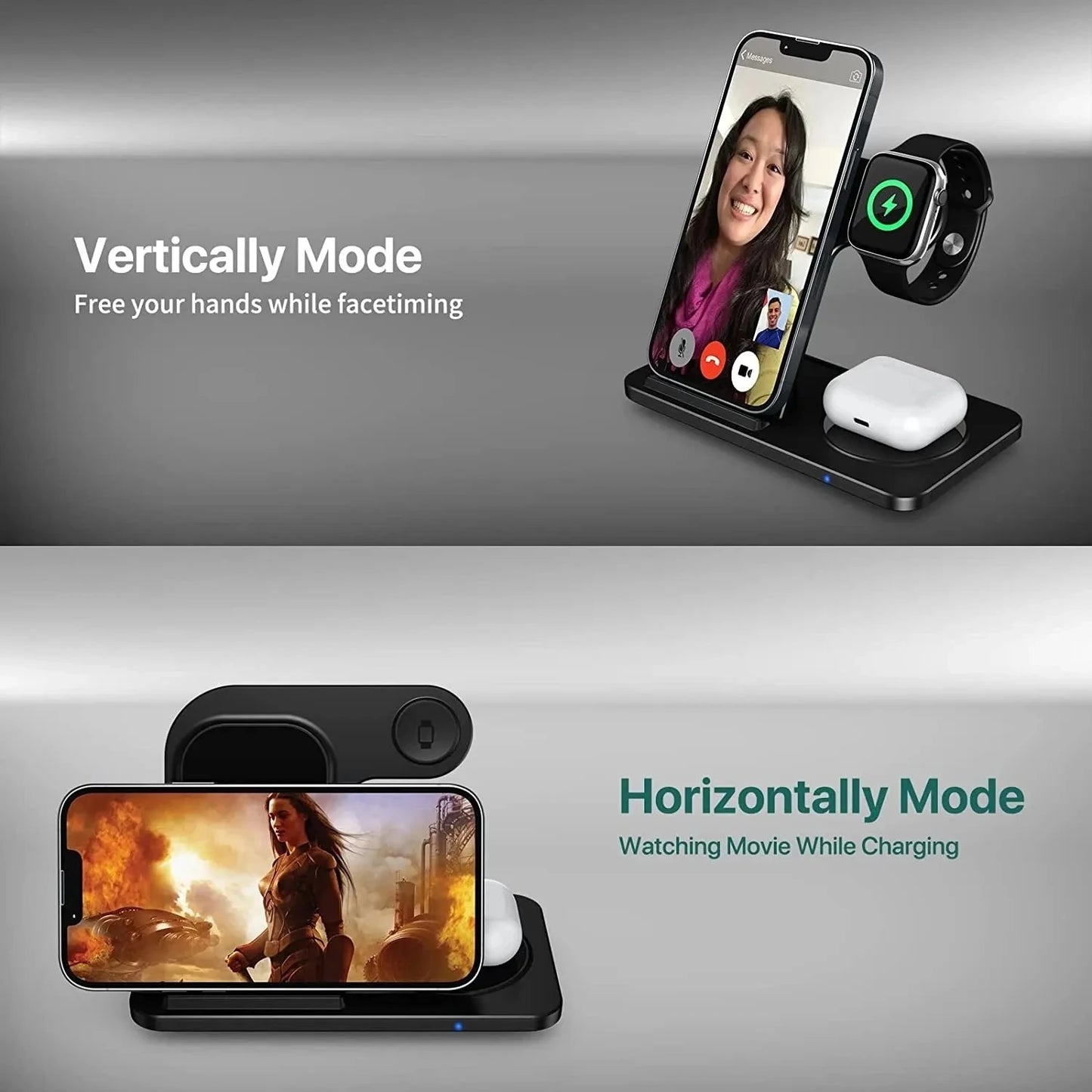 iPhone - 3 in 1 Wireless Charger Stand Pad