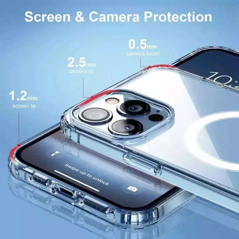 Apple iPhone Clear Phone Case with Magsafe Wireless Charging