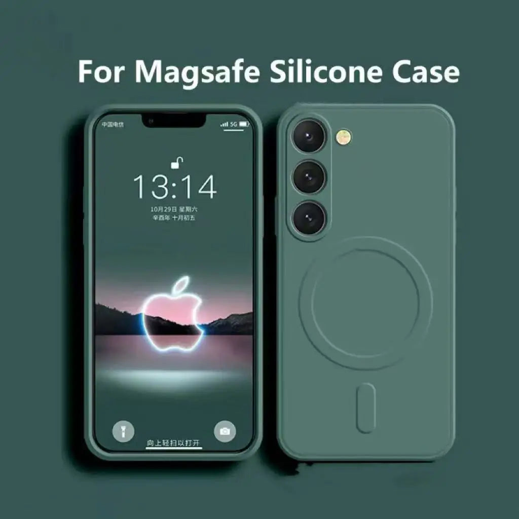 Samsung Galaxy Liquid Silicone Magsafe Magnetic Charge Case