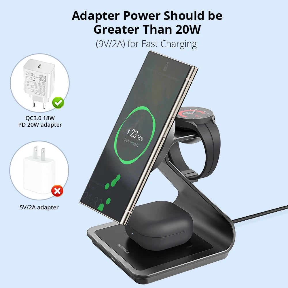 Samsung - 3 in 1 Wireless Charger Station
