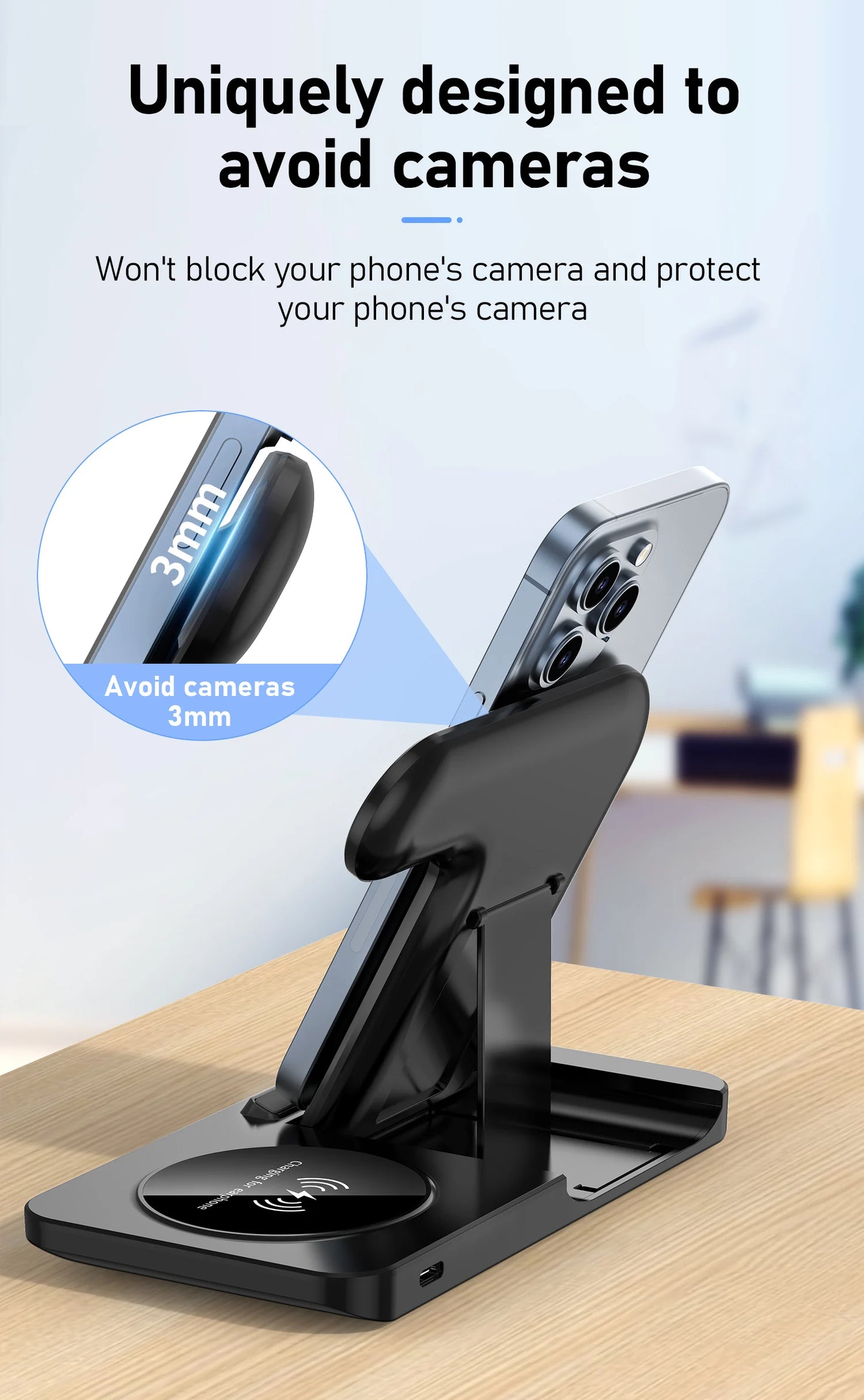 iPhone - 3 in 1 Wireless Charger Stand Pad