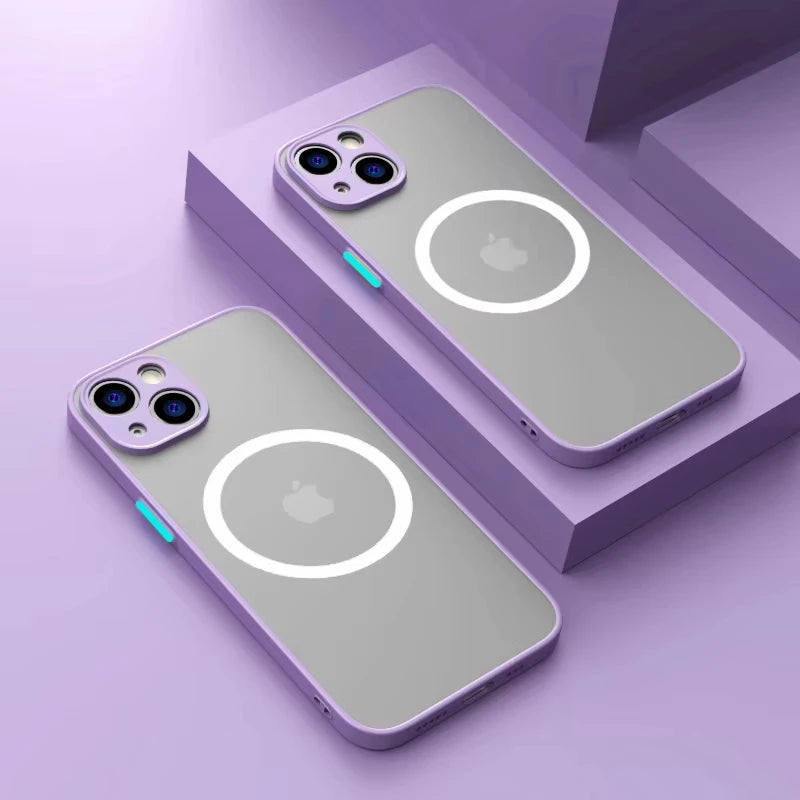 Apple iPhone Wireless Magsafe Shockproof Armor Matte Finish Case