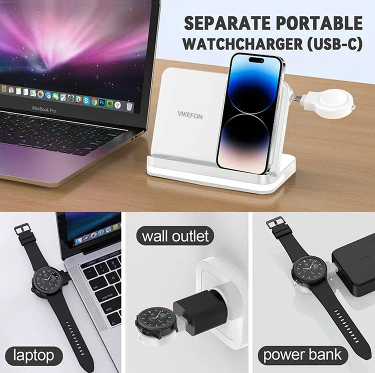 Apple & Samsung - 6 In 1 Wireless Charger Stand