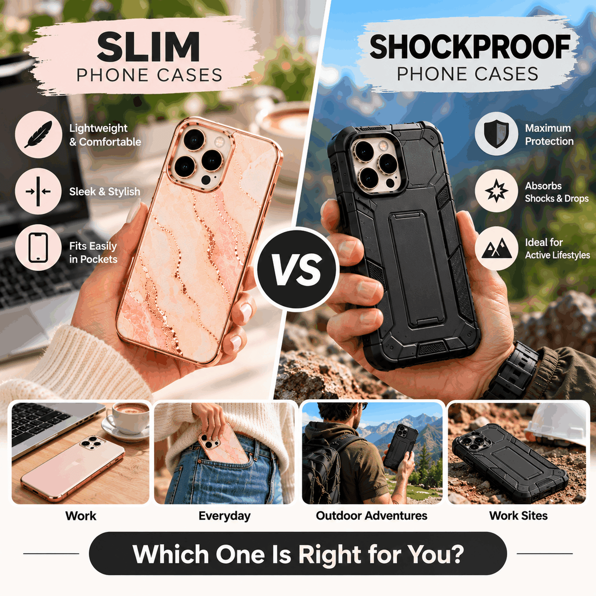 Slim vs Shockproof Phone Cases: Which One Is Right for You?