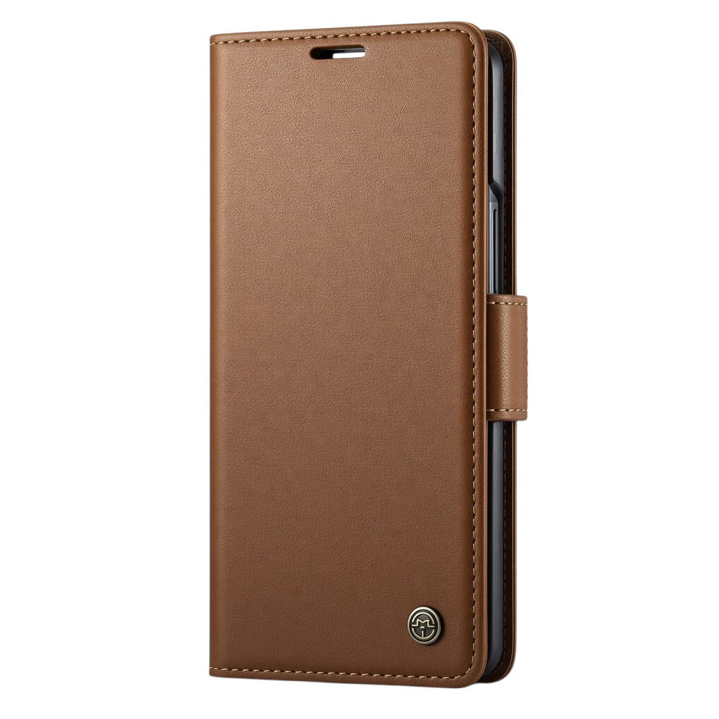Samsung Galaxy Z Fold - Leather-Look Wallet Case with Card Holder by Mobile Supplies Online