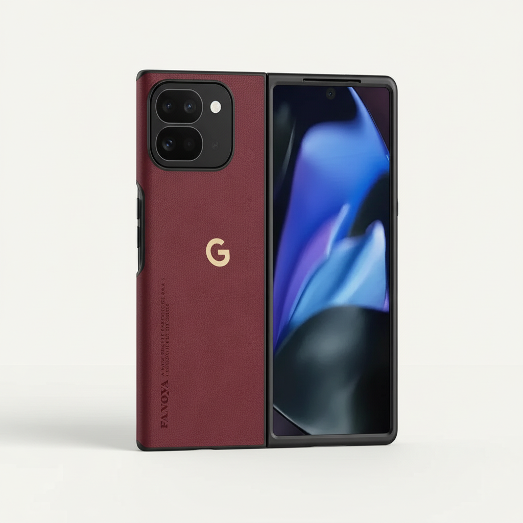 Google Pixel - Leather-Look Half-Wrapped Fold Phone Case by Mobile Supplies Online
