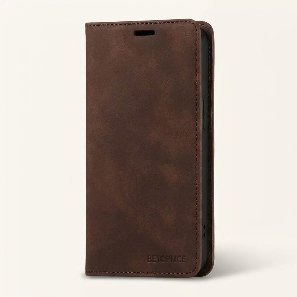 Apple iPhone - Brush Leather Wallet Case by Mobile Supplies Online