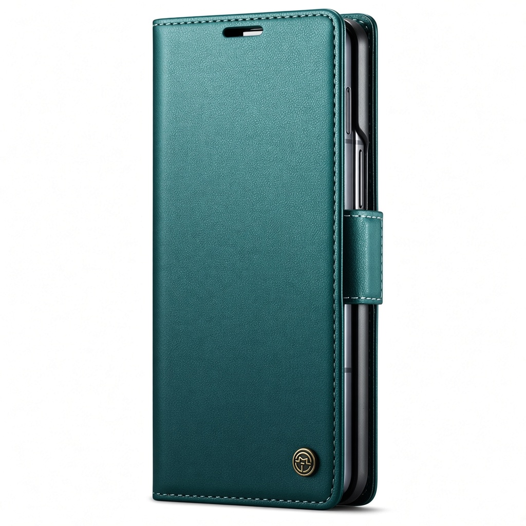 Samsung Galaxy Z Fold - Leather-Look Wallet Case with Card Holder by Mobile Supplies Online