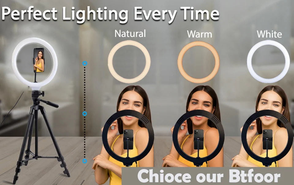 Selfie Ring Light Photography Tripod