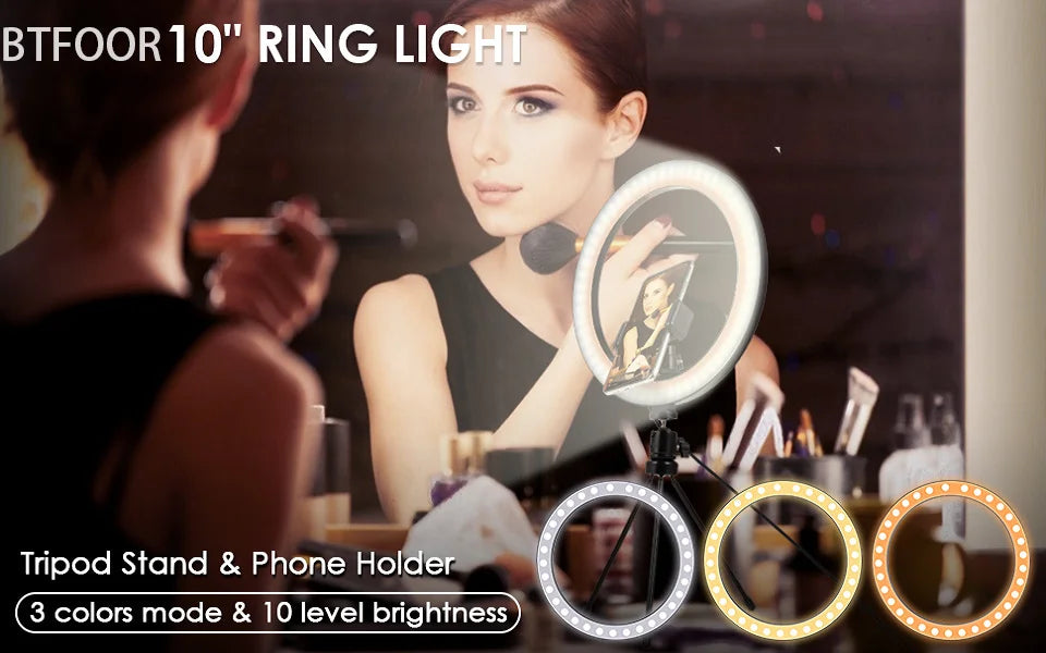 Selfie Ring Light Photography Tripod