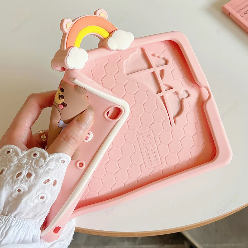 Apple iPad Kids Cartoon Silicone Case with Stand