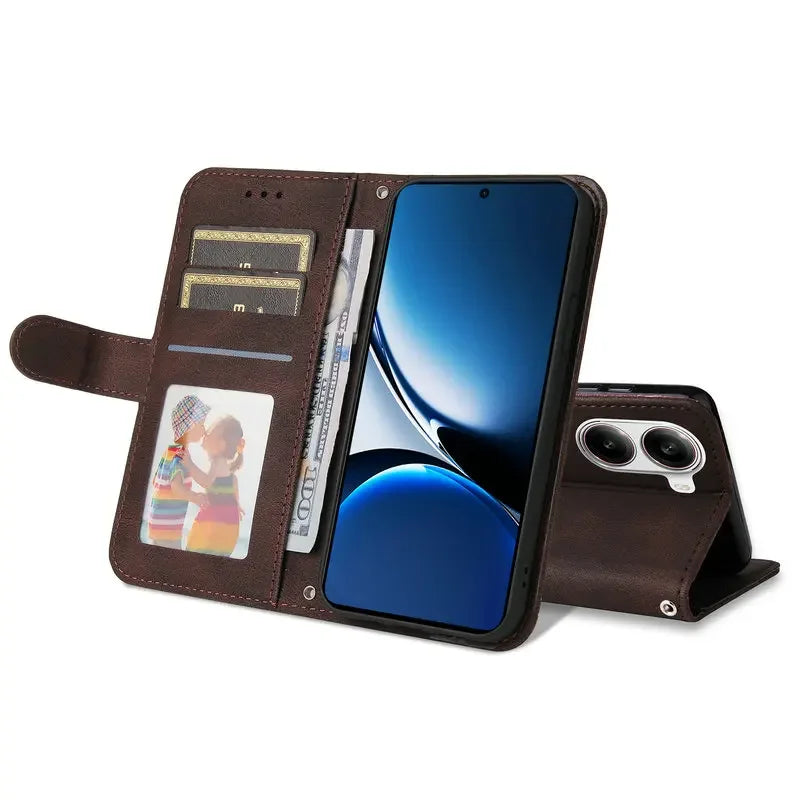 LuxCase PU Leather Wallet Case For Xiaomi POCO