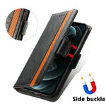 Realme RFID Leather Flip Case Wallet In Black With Magnetic Closure