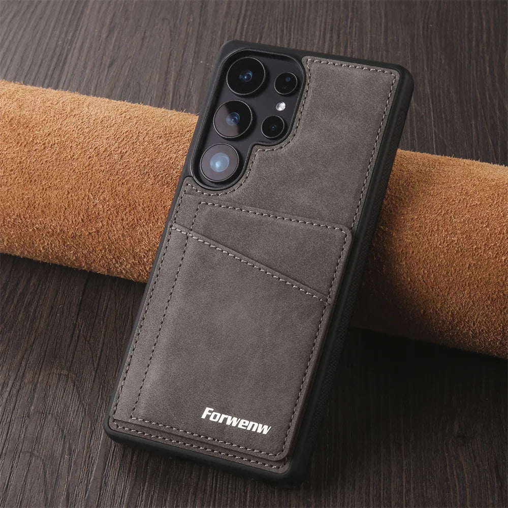 Samsung Galaxy Luxury Leather Flip Case